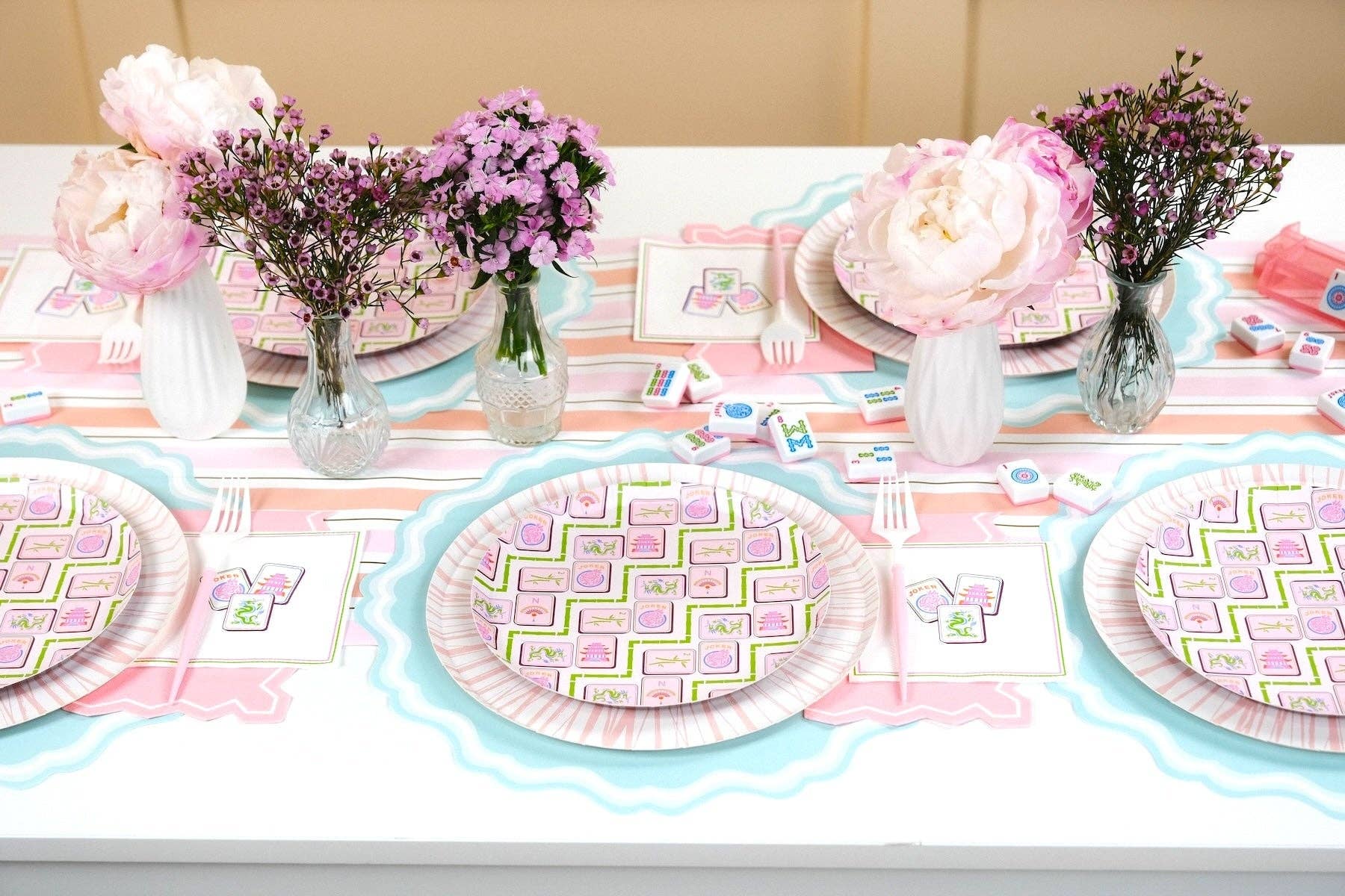 Mahjong Paper Dessert Plates