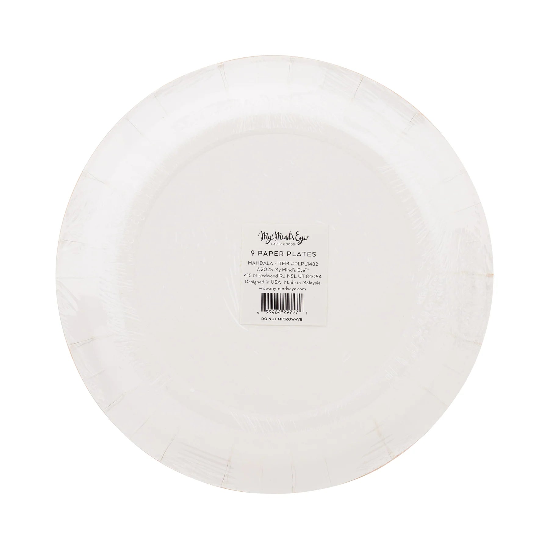 Pack of 9 mandala Diwali paper plates—three designs with gold foil.