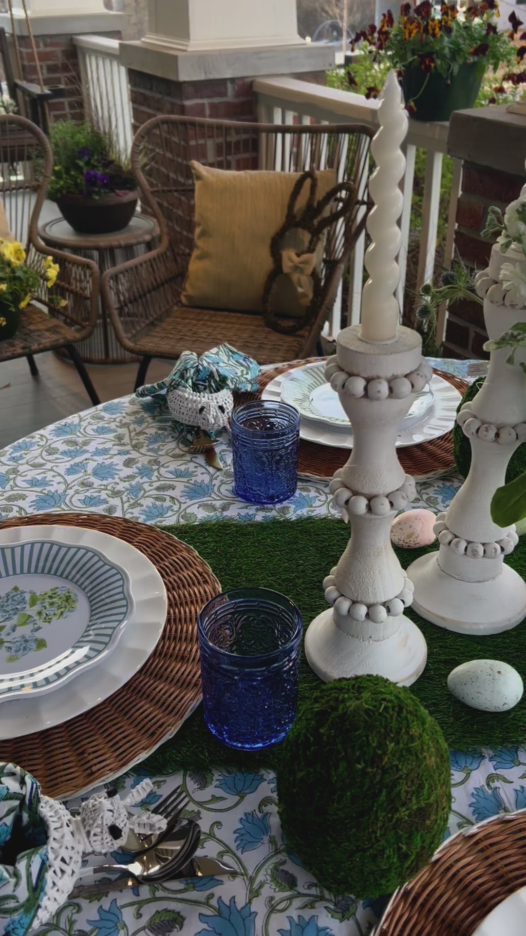 White wooden candle holders that are perfect to use as a centerpiece or throughout the home. These tall candlestick holders are perfect to gift to Mom for Mothers Day