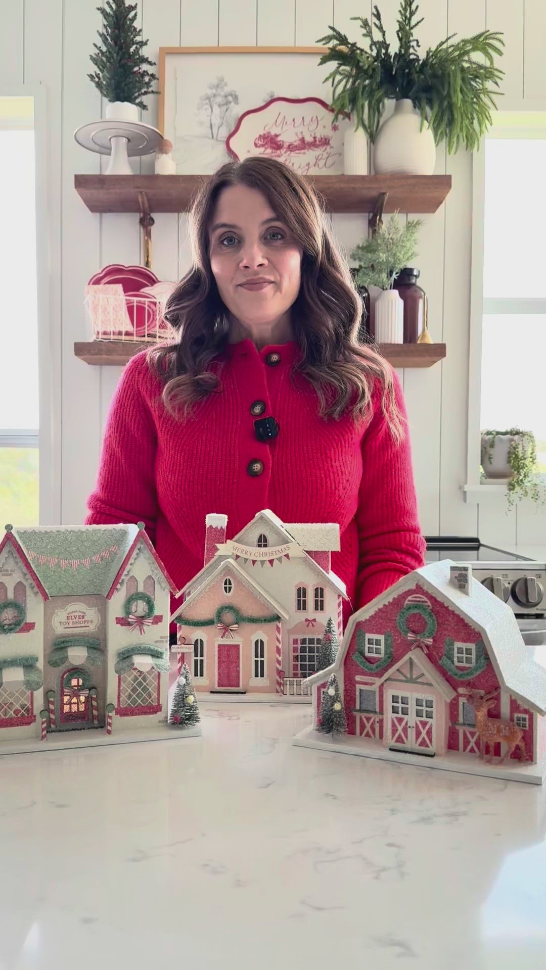Video demonstrating the size and durable construction of the Reindeer Barn decor house, highlighting its unique role in the Christmas village collection.
