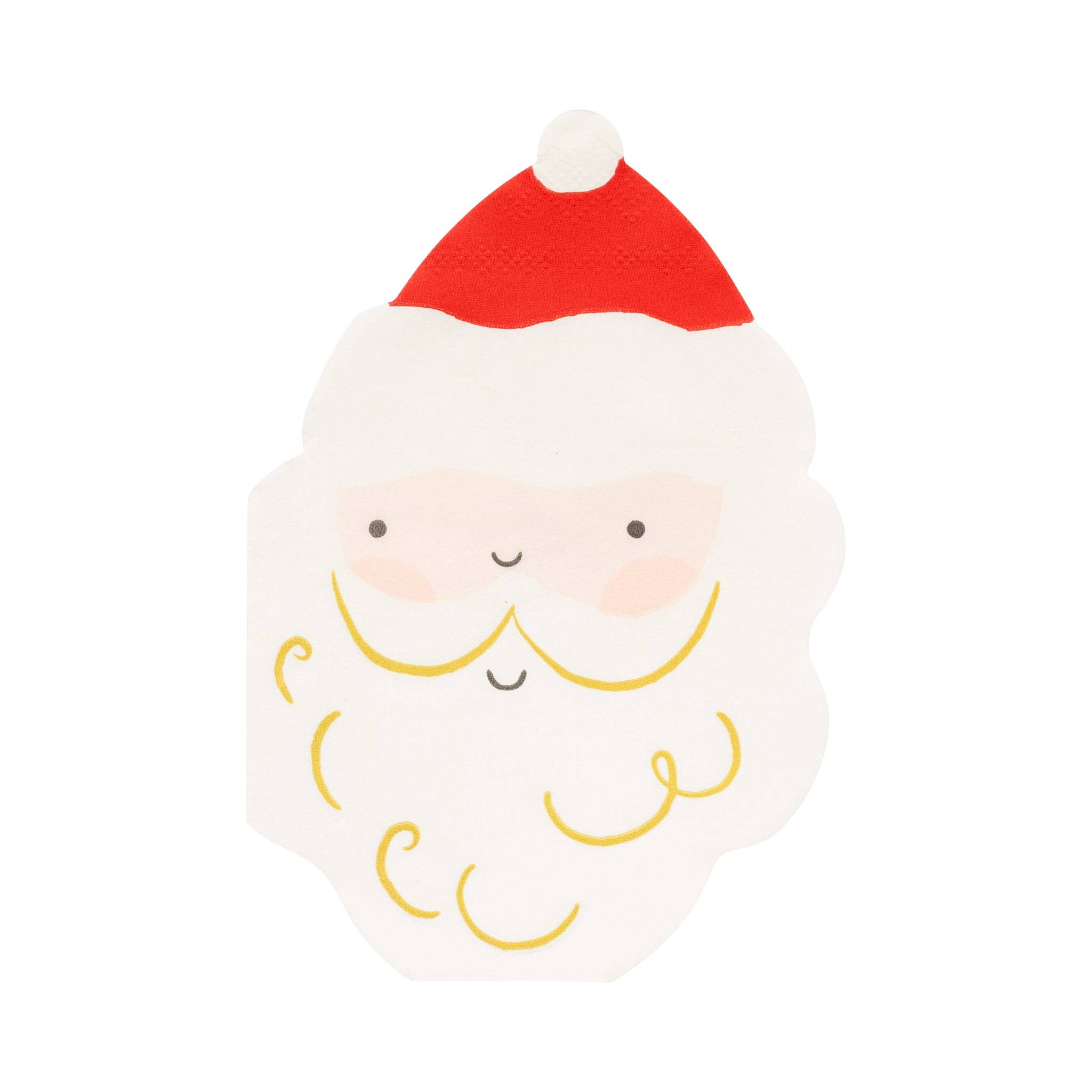 Another view of Santa-shaped paper napkin