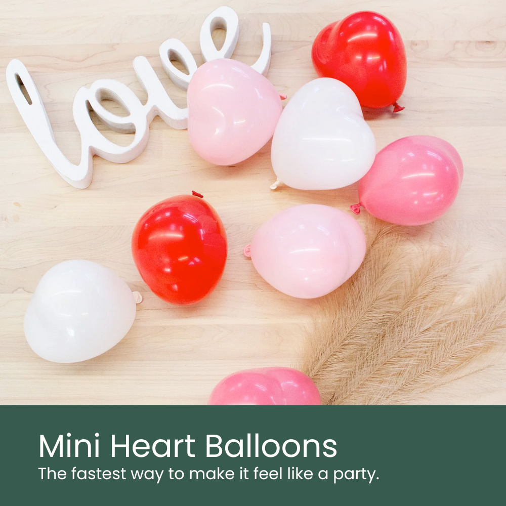 Assorted Valentine's Mini Heart Balloons - Momentandco Valentine's Day Box
