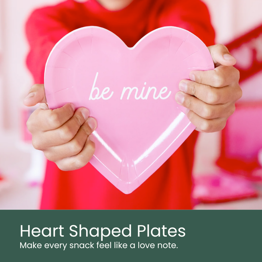 Heart Shaped Valentine's Plates - Momentandco Valentine's Day Box