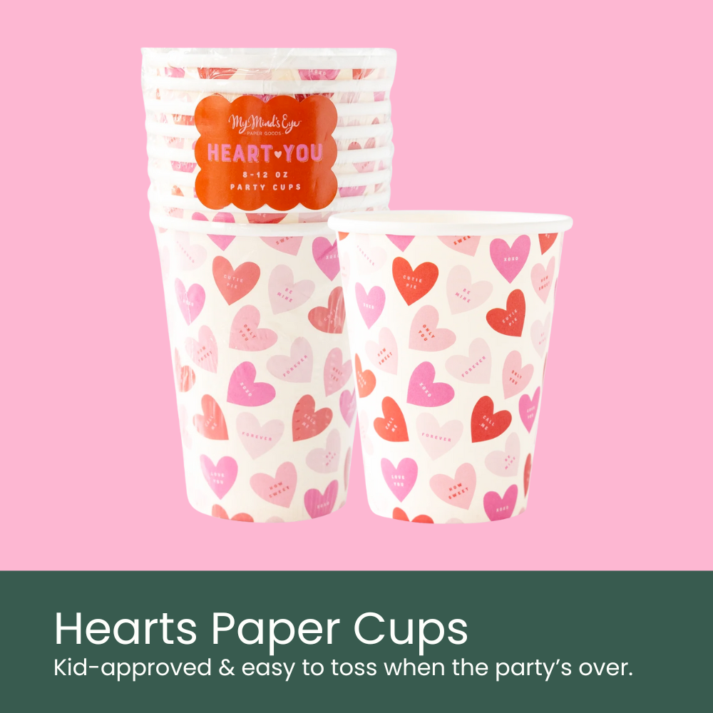 Valentine's Hearts Paper Cups - Momentandco Valentine's Day Box